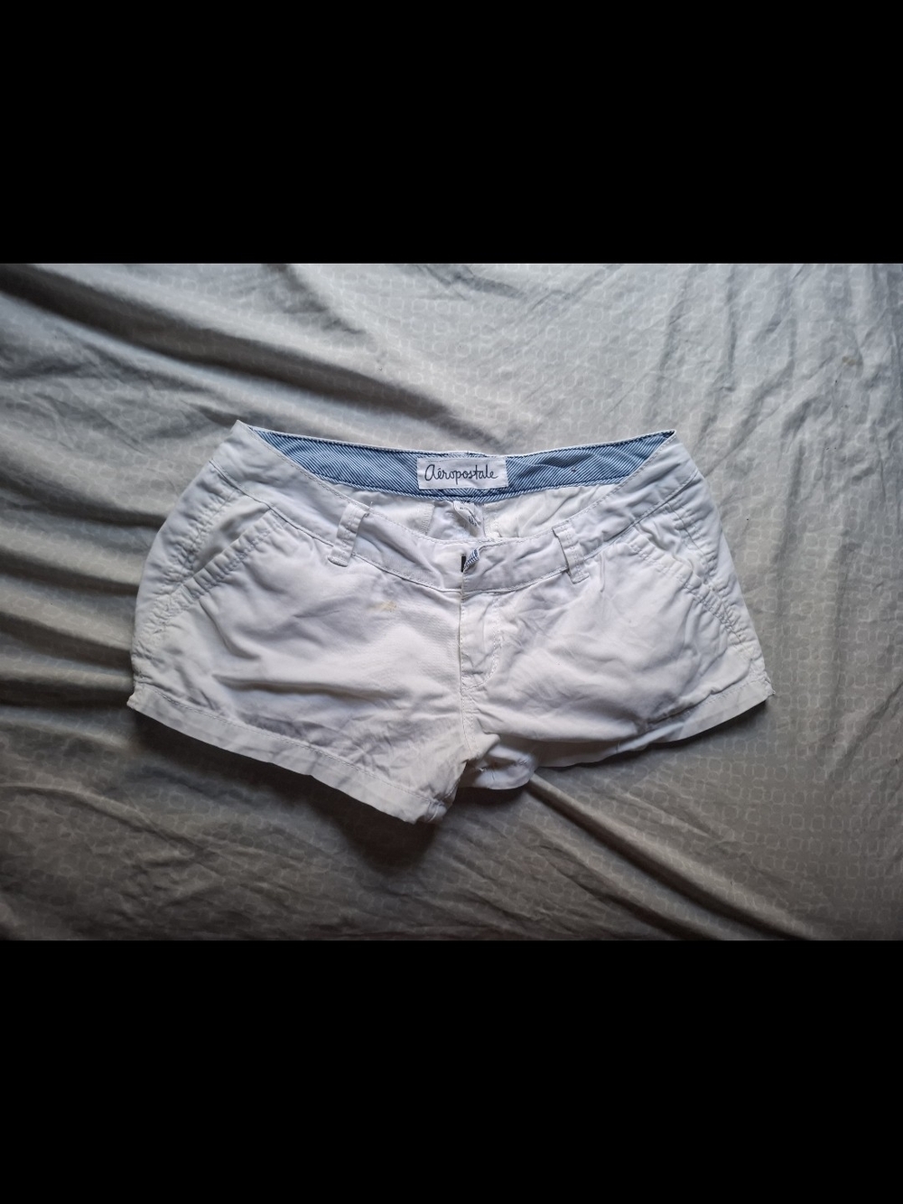 Aeropostale Women's White Casual Jean-Style Shorts